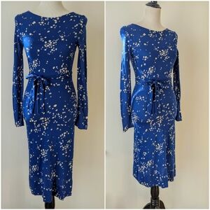 Vintage 70s Diane von Furstenberg long sleeve midi dress size 8/small/xs